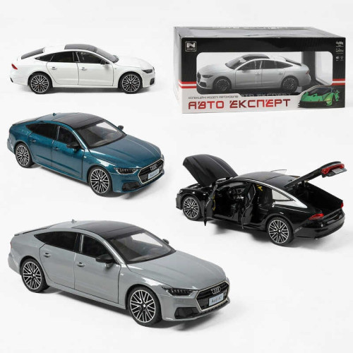 Машинка G 4622-20 (24/2) "Авто Експерт", 4 кольори, металопластик, підсвічування, звуки, масштаб 1:24, інерція, двері, капот та багажник відчиняються, в коробці, ВИДАЄТЬСЯ МІКС