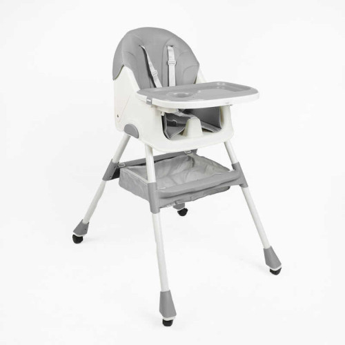 Стільчик для годування TL-51609 (1) сталева конструкція, матеріал тканини PU, знімний столик, опускна спинка, 4 колеса, в коробці