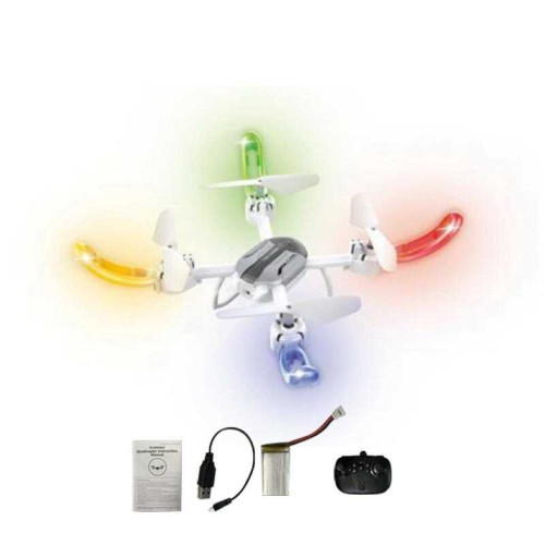 Квадрокоптер Y 22 (18) знімний акумулятор 3.7V, пульт 2.4 GHz, USB-кабель, headless mode, підсвічування, режими підсвічування, в коробці