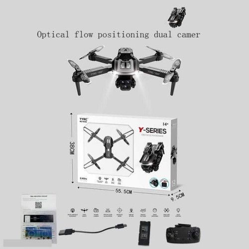 Квадрокоптер Y 615 D (18) сумка, знімний акумулятор 3.7V, пульт 2.4 GHz, USB-кабель, headless mode, Wi-Fi HD-камера, додаток, підсвічування, викрутка, в коробці