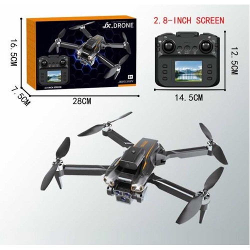 Квадрокоптер JX 815-31 WY (36) знімний акумулятор 3.7V, пульт 2.4 GHz з екраном, USB-кабель, headless mode, Wi-Fi HD-камера, додаток, підсвічування, викрутка, в коробці